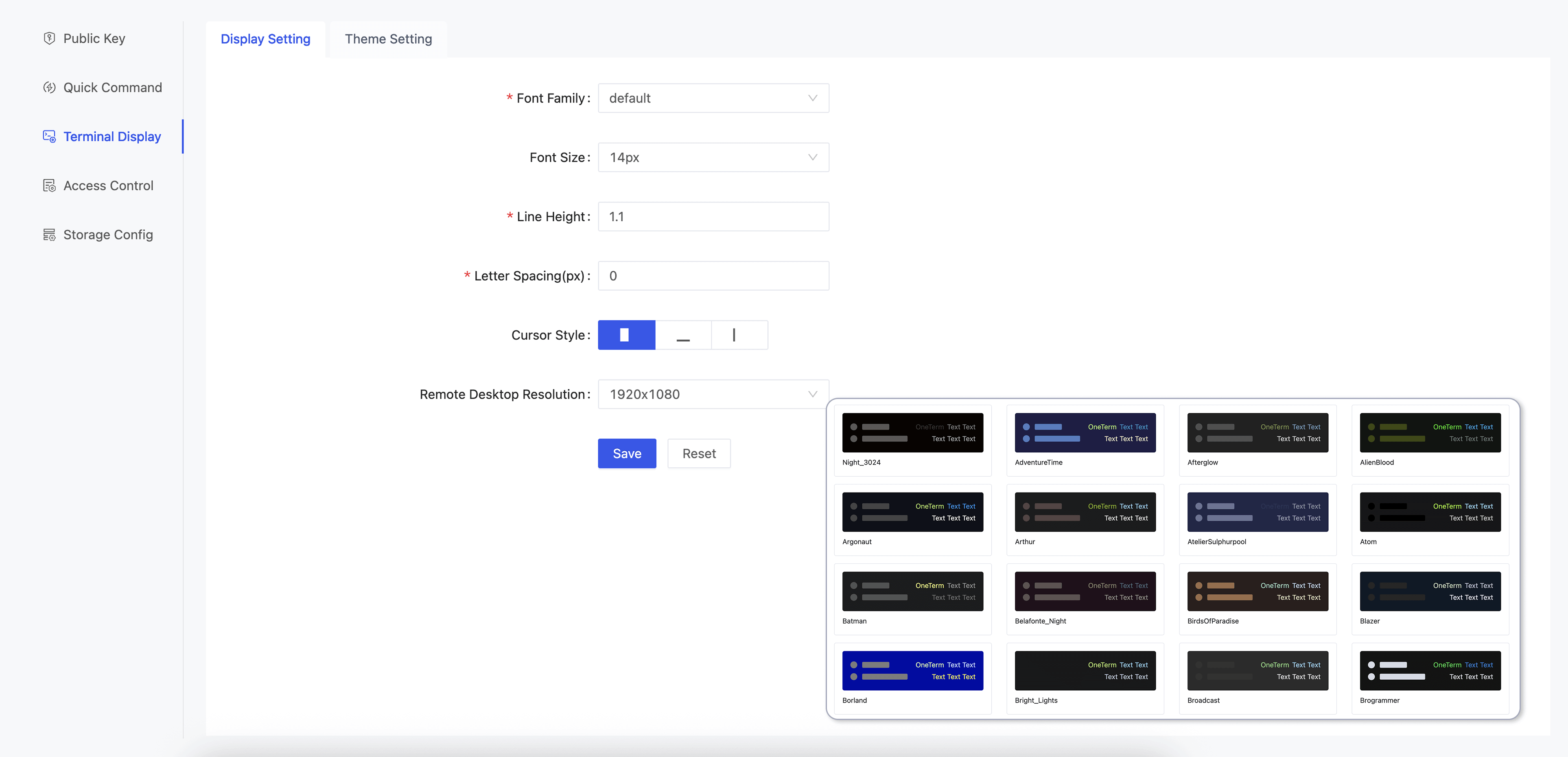 System Settings